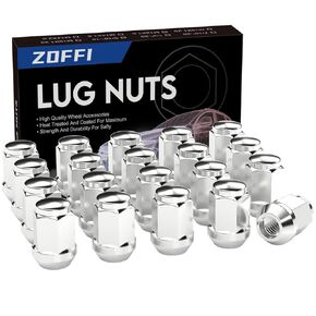 Zoffi M12x1.5 Lug Nuts - استبدال Ford Fusion ، Focus ، Escape Apharket Wheel - 20pcs أسود مغلق مقعد مخروطي 19 مم عروة السداسي