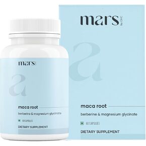 المريخ بواسطة GHC Maca Root Capsules مع الجينسنغ والمغنيسيوم والبربرن | يدعم الحيوية والرفاه العام | 60 كبسولات حزمة 1