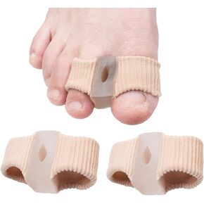 مصحوب الهاميرتو الصديق للبشرة وصديق للبشرة ، تصميم فاصل مزدوج للفتحة الكبيرة ، يخفف من آلام القدم ، مناسبة للتداخل ، هالوكس فالغوس ، أصابع القدم المطرقة （1pair بني） in Kuwait