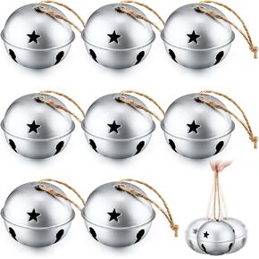 Zhengmy Jumbo 3.15'' Christmas Star Cutouts Bells for Craft Large Bells Xmas Ornament Christmas Tree Decor(Brass) in Saudi Arabia