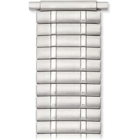 Speidel Men’s Stainless Steel Stretch Watch Band, Silver Tone Replacement Strap, 18-22mm, Straight End with No Clasp