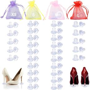 30 Pairs 4 Sizes Heel Protectors for Grass, High Heel Stoppers for Grass, Clear Stiletto High Heel Caps for Walking on Grass