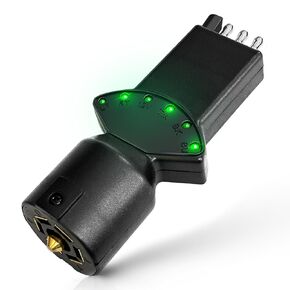 7 Way Blade 4 Pin Trailer Light Circuit Tester with 6 LED Function Light Tester for RV Truck Trailer Socketer ، اختبار 7 دبوس إلى 4 مؤشرات مقطورة