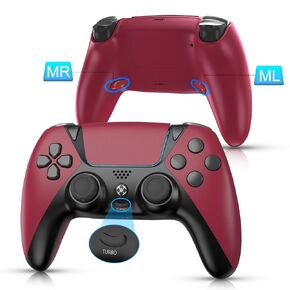 التحكم في وحدة تحكم PS4 مع Turbo، المجاذيف، عصا التحكم المضادة للانجراف، المشغلات التناظرية، Gyro Aim، وحدة تحكم لاسلكية للكمبيوتر متعدد المنصات تعمل مع PlayStation 4، الكمبيوتر الشخصي، Fire TV، Tesla، Steam، Orange