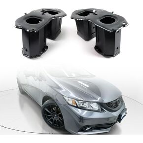 Bumper Bracket Front Left & Right Side Compatible with 2013 2014 2015 Honda Civic Set of 2 Black Replacement 71150TR3A00ZZ, 71160TR3A00ZZ