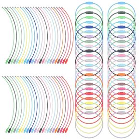 120 Pack Steel Wire Key Ring 1.5mm Metal Wire Keychain Cable Loops Holder/ID Keeper for Hanging Luggage Tags, Key Tags, Crafts, and Keyrings - Multicolor