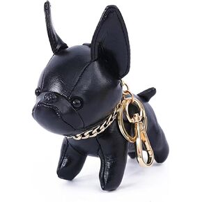 French Bulldog Bag Charm, Cute Dog Keychain for Women, Fashion Puppy Charm for Purse Handbags Bag Accessories PU Key Charms