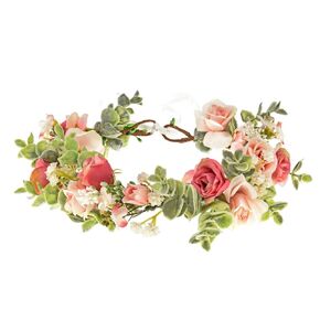 Vividsun Green Leaf Flower Crown Eucalyptus Crown Wedding Prose Props Props Props (A/Purple)