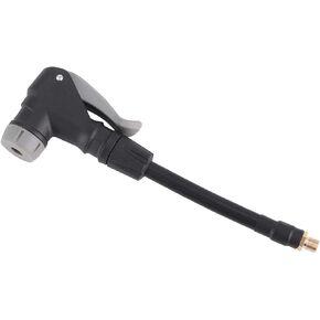Tire Pump Connector, 2 In 1 Tire Inflator Hose Adapter Air Chuck Rubber Extension Tube for American French Tire Valve