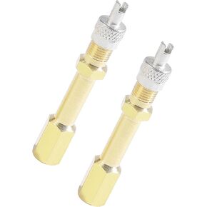 2PCS 50mm/1.97" Long Valve Stem Extension,Car Accessories Tire Valve Extender,Brass Valve Stem Extenders,Air Tyre Stem Extender Inflation Straight Bore,Suitable for Cars,RVs,Trucks,Trailers