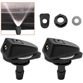 2PCS CAR MOBITAL FRONTHIEND WASHERY KIZLE ، 0.31 "فوهات ممسحة سيارة برش رأس ، بخاخ قابل للضبط على شكل مروحة على شكل مروحة ، أجزاء استبدال فوهة الفتحة الواحدة العالمية لمعظم السيارات (النمط 1)