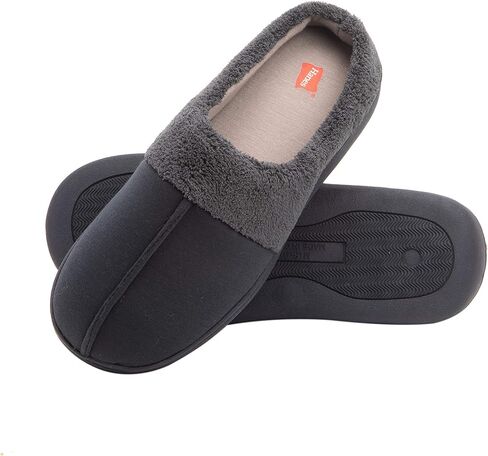 Hanes Men's Felt Clog Slipper Shoe - Memory Foam Indoor Outdoor Sole in Saudi Arabia