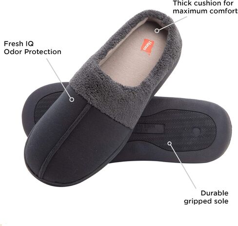 Hanes Men's Felt Clog Slipper Shoe - Memory Foam Indoor Outdoor Sole in Saudi Arabia