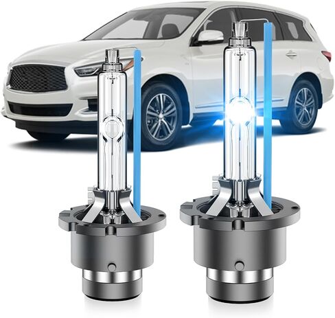 D2S HID Bulbs Fit for Infiniti 2014-2017 QX50 QX60 2003-2013 FX35 FX37 FX45 FX50 G25 G35 G37 EX35 EX37 Xenon Headlight Bulbs, High Low Beam Light Bulb, 8000K White Blue, Pack of 2 in Kuwait