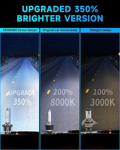 D2S HID Bulbs Fit for Infiniti 2014-2017 QX50 QX60 2003-2013 FX35 FX37 FX45 FX50 G25 G35 G37 EX35 EX37 Xenon Headlight Bulbs, High Low Beam Light Bulb, 8000K White Blue, Pack of 2 in Kuwait