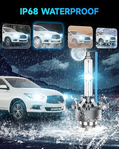 D2S HID Bulbs Fit for Infiniti 2014-2017 QX50 QX60 2003-2013 FX35 FX37 FX45 FX50 G25 G35 G37 EX35 EX37 Xenon Headlight Bulbs, High Low Beam Light Bulb, 8000K White Blue, Pack of 2 in Kuwait