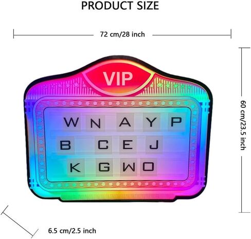 مقدمة زجاجة خطاب LED ، خدمة VIP Service Sign Sign Display Lights مع 4 مجموعات رسائل ومجموعة أرقام واحدة ، علامة مربع الضوء على الحفلات ، البار والنادي الليلي (أ) in Kuwait