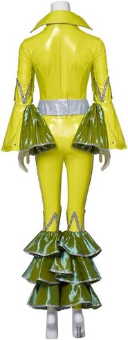 LoliMiss Womens Mamma Mia Cosplay Jumpsuit 1970s Dancing Disco Costume in Saudi Arabia
