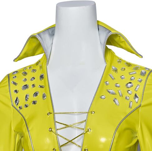 LoliMiss Womens Mamma Mia Cosplay Jumpsuit 1970s Dancing Disco Costume in Saudi Arabia