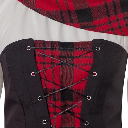 Women's Traditional Scottish Plaid Dress Highland Renaissance Costume Reenactment Christmas Outlander Gown in Saudi Arabia