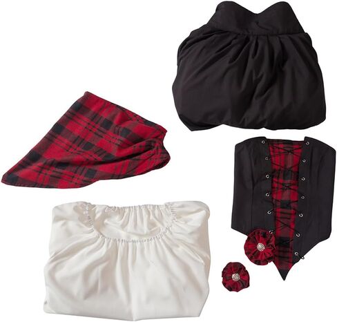 Women's Traditional Scottish Plaid Dress Highland Renaissance Costume Reenactment Christmas Outlander Gown in Saudi Arabia