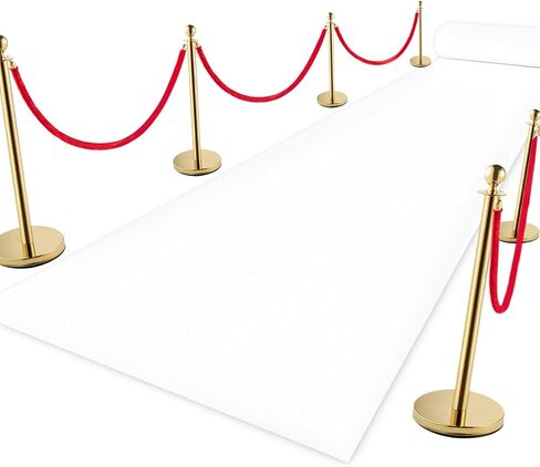 Red Aisle Runner Carpet Rugs for Wedding Accessories, Premium 160 GSM Felt Non-Woven Fabric Runway Rug for Step, Ceremony Parties and Events Indoor or Outdoor Decoration (Red, 3X15 ft) in Kuwait
