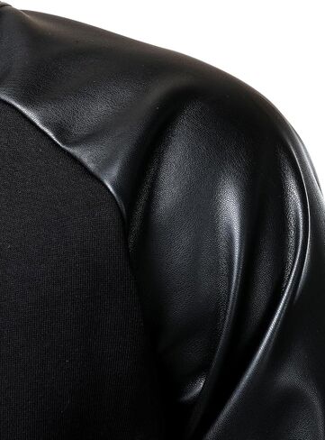 FANARCHER Men’s Varsity Baseball Jacket Cotton Blend Letterman Jacket with Faux Leather Sleeve Bomber Coat in Saudi Arabia