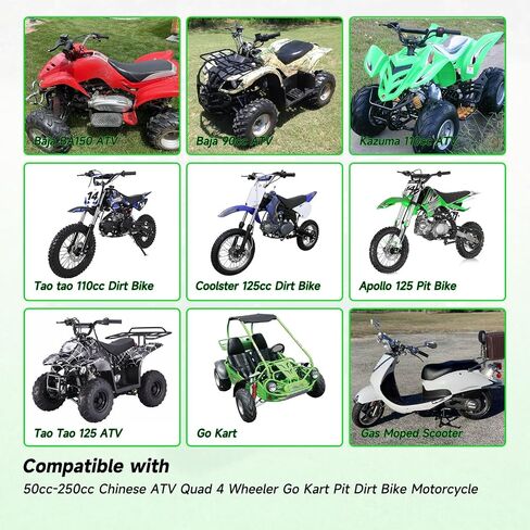3.28ft 3/16 بوصة معرف الغاز خط الوقود الغاز متوافق مع 125cc 110cc tao tao coolster apollo gy6 crf50 xr50 50cc 90cc دراجة نارية دراجة نارية ATV go kart مع 1/4 "مغلق في صمام petcock in Kuwait