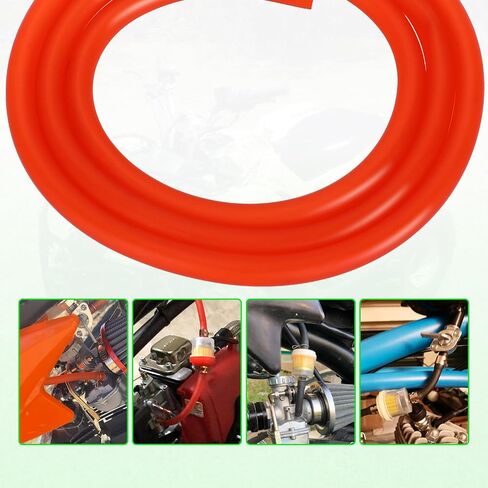 3.28ft 3/16 بوصة معرف الغاز خط الوقود الغاز متوافق مع 125cc 110cc tao tao coolster apollo gy6 crf50 xr50 50cc 90cc دراجة نارية دراجة نارية ATV go kart مع 1/4 "مغلق في صمام petcock in Kuwait