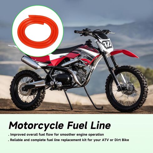 3.28ft 3/16 بوصة معرف الغاز خط الوقود الغاز متوافق مع 125cc 110cc tao tao coolster apollo gy6 crf50 xr50 50cc 90cc دراجة نارية دراجة نارية ATV go kart مع 1/4 "مغلق في صمام petcock in Kuwait