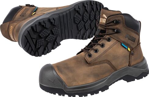 PUMA Men's Granite 6" Metatarsal Guard Composite Toe Industrial Boot, Brown, 13 in Saudi Arabia
