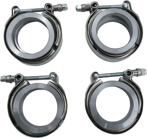 4pcs 2 "V Band Band Clamp Kit مع شفة أنثى من الذكور للتوربو ، العادم ، و SownPipes ، متوافقة مع شفة عادم السيارات V V-Band 2 بوصة in Kuwait