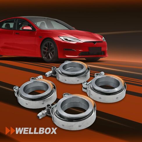 4pcs 2 "V Band Band Clamp Kit مع شفة أنثى من الذكور للتوربو ، العادم ، و SownPipes ، متوافقة مع شفة عادم السيارات V V-Band 2 بوصة in Kuwait