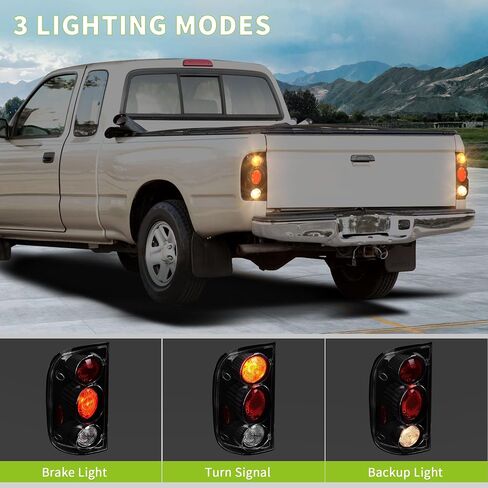 AUTOSAVER88 Tail Lights Compatible with 1989 1990 1991 1992 1993 1994 1995 Pickup Truck Tail Lamps (Black Smoke Tail light Assemblies Sold in Pairs) Black Housing Smoke Lens in Saudi Arabia