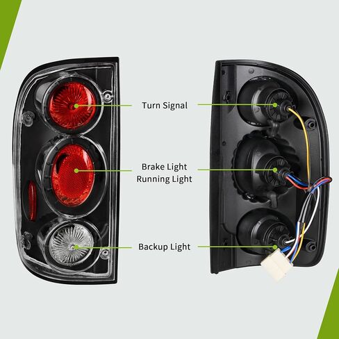AUTOSAVER88 Tail Lights Compatible with 1989 1990 1991 1992 1993 1994 1995 Pickup Truck Tail Lamps (Black Smoke Tail light Assemblies Sold in Pairs) Black Housing Smoke Lens in Saudi Arabia