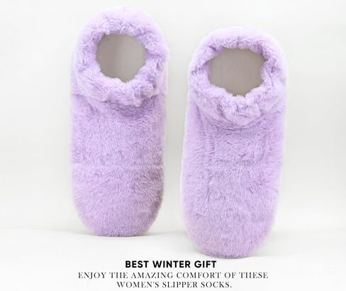 DICUIRD Slipper Socks with Grippers for Women,Winter Cozy&Comfy Fuzzy Boot Slippers for Women in Saudi Arabia