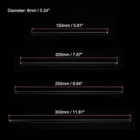 MECCANIXITY 3.3 Borosilicate Glass Stick 5.91" 7.87" 9.84" 11.81" Length Stir Rod Mixing Tools with Both Ends Round for Lab Kitchen Science 4in1 Set in Saudi Arabia