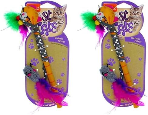 Hartz Just For Cats Twirl and Whirl Interactive Cat Toy Wand, All Breed Sizes in Kuwait