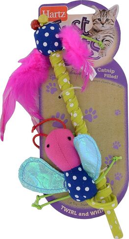 Hartz Just For Cats Twirl and Whirl Interactive Cat Toy Wand, All Breed Sizes in Kuwait