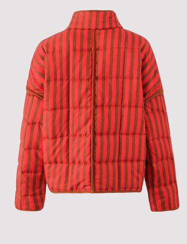 InterNos Womens Quilted Jacket Lightweight Winter Striped Stand Collar Padded Puffer Cardigan Coat with Pockets in Saudi Arabia