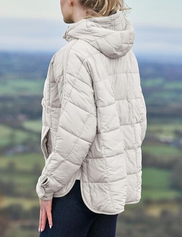 Flygo Womens Oversized Puffer Jacket Packable Quilted Pullover Jackets Hoodies Lightweight Padded Down Coat in Saudi Arabia