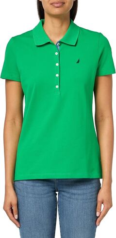 Nautica Women's Short Sleeve Button Placket Polo in Saudi Arabia