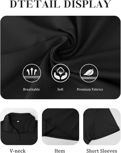 MK Shop Limited Polo Shirts for Women Business Casual Work Lapel Collared Tops V Neck Summer Golf Polos Tunic Blouse in Saudi Arabia