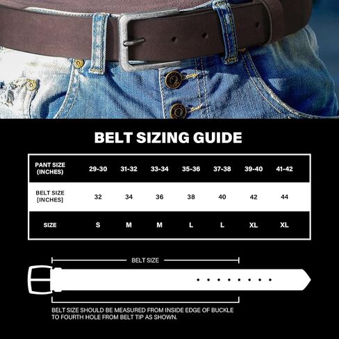 Wrangler Men's Leather Belt without Buckle, 38mm Casual Wait Belt Strap for Jeans, Gift for Men in Saudi Arabia