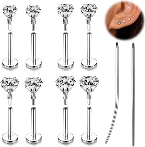 bodyace 16g 18g tragus percing Medusa Jewelry ، Long Longrons Late -thorouse Stud arocring in Kuwait