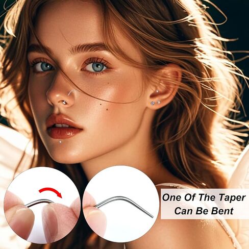 bodyace 16g 18g tragus percing Medusa Jewelry ، Long Longrons Late -thorouse Stud arocring in Kuwait