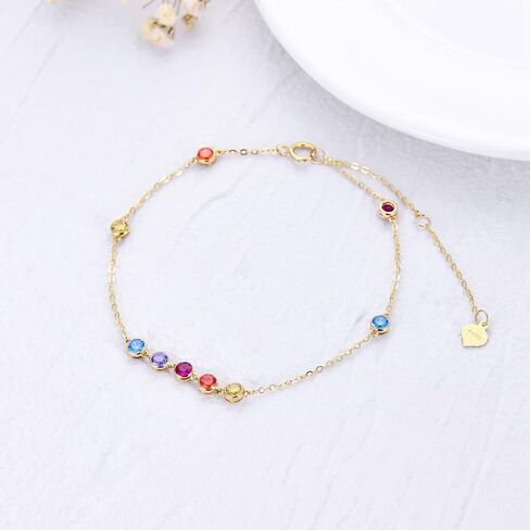 14 كيلو شقرا الكراكرا للنساء المجوهرات السوار الكاحل للأحجار الكركلية الذهبية الصفراء لها ، 8 '-10' ' in Kuwait