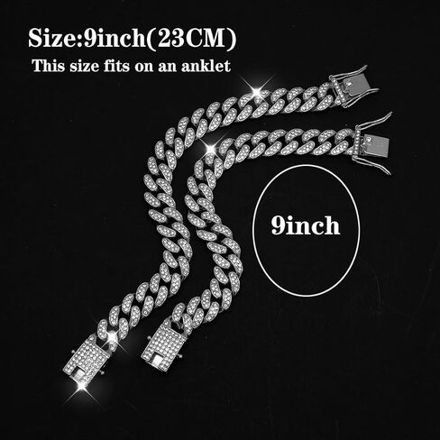 3PCS Gold Silver Ankle Bracelets for Women Clustered Tennis Anklets Bracelet Layered Link Anklet Set Bling Rhinestone Fashion Jewelry for Women Set in Kuwait