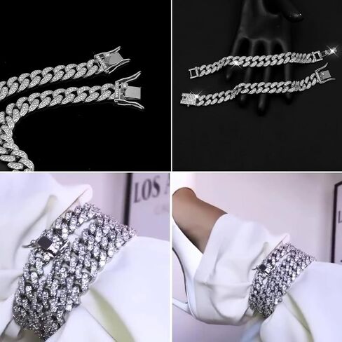 3PCS Gold Silver Ankle Bracelets for Women Clustered Tennis Anklets Bracelet Layered Link Anklet Set Bling Rhinestone Fashion Jewelry for Women Set in Kuwait