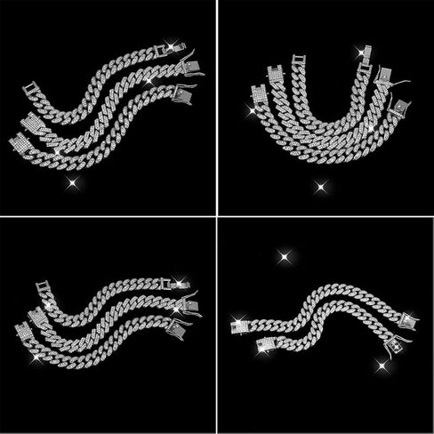 3PCS Gold Silver Ankle Bracelets for Women Clustered Tennis Anklets Bracelet Layered Link Anklet Set Bling Rhinestone Fashion Jewelry for Women Set in Kuwait